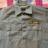 1950's US Army Patched HBT 13-Star Fatigue Shirt Large