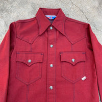 1970’s Burgundy Sears Toughskins Snap Up Jacket XS