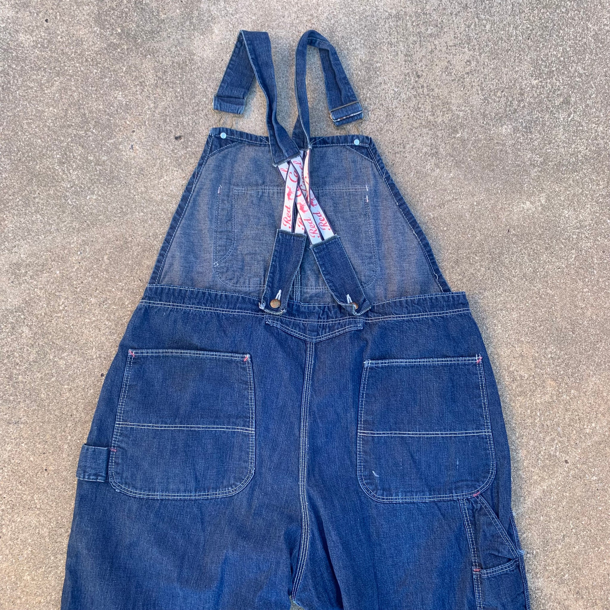 1950’s Red Camel Low-back Denim Overalls 40” x 30”