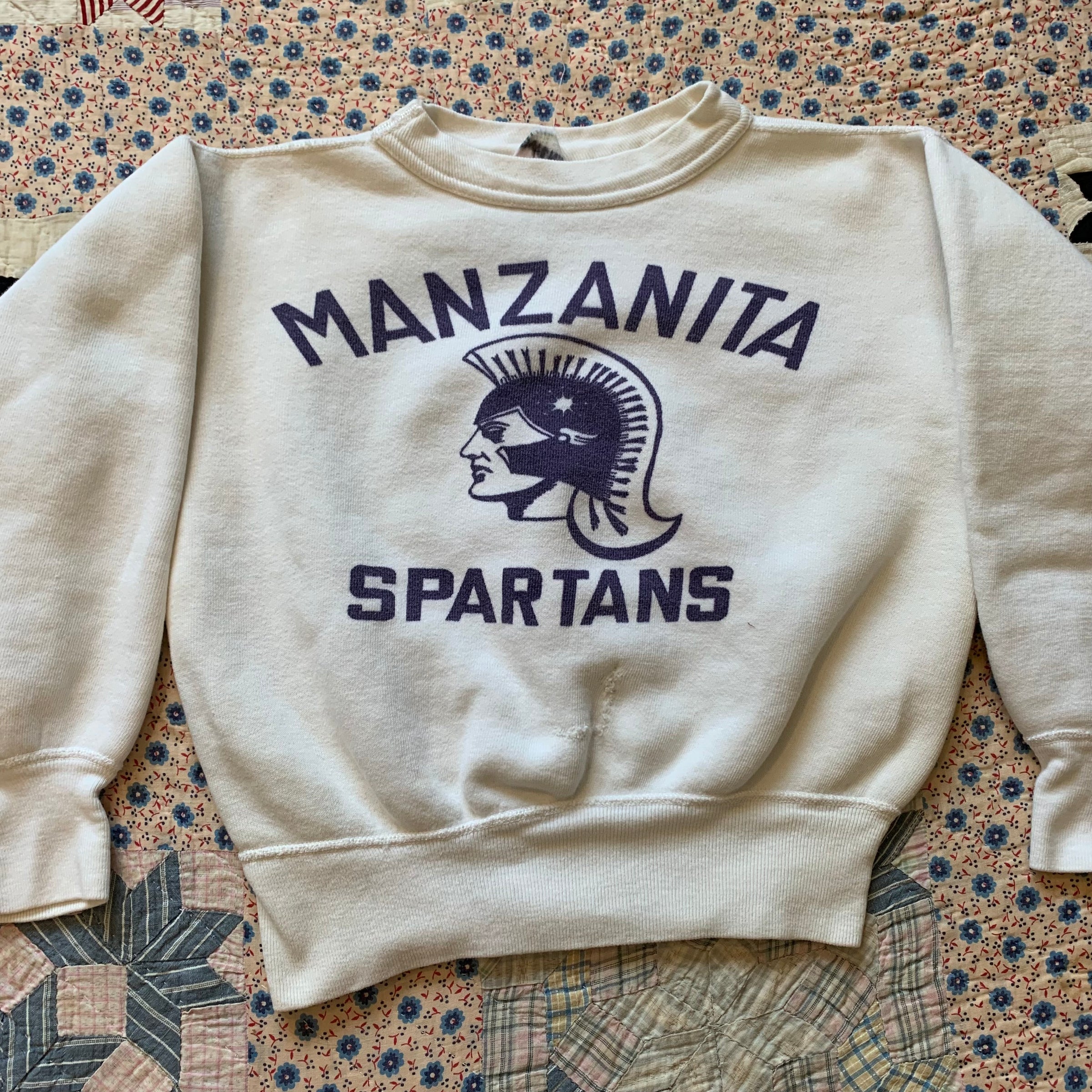 1950's Manzanita Spartans Single V Sweatshirt XS