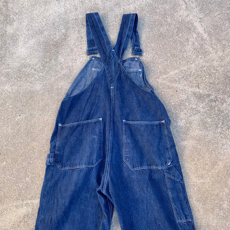 1940’s WWII Hercules Hammer Label Denim Overalls 37” x 28”