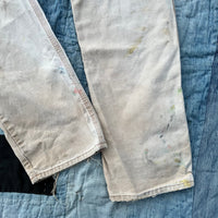 1990’s Distressed Faded Tan Dickies Canvas Carpenter Pants 32” Waist